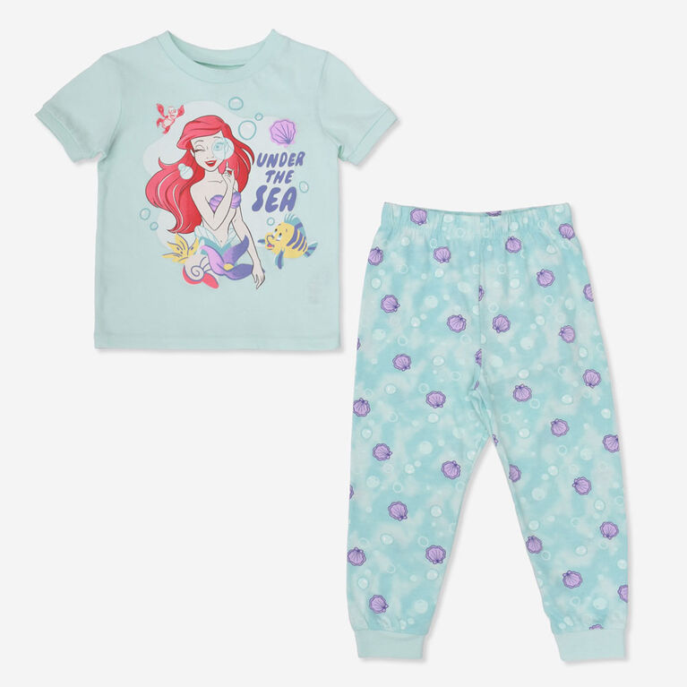 Ariel 2 Piece PJ Set Aqua 2/3