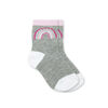 Chloe + Ethan - Chaussettes pour Petites, Arcs En Ciel Grises, 2T-3T