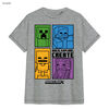 Minecraft Construire Explorer Créer Garçon À Manches Courtes Tee Lt. Gris Chiné 5-6