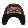 FlapJackKids - Baby, Toddler, Kids, Boys Reversible Sherpa Fleece Hat - Double Layered - Black Bear/Aviator - Small 6-24 months