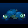 Chaussons NightBuddies Tortue Verte en Peluche Yeux Lumineux