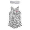 Levis Romper with Headband - White, 24 months
