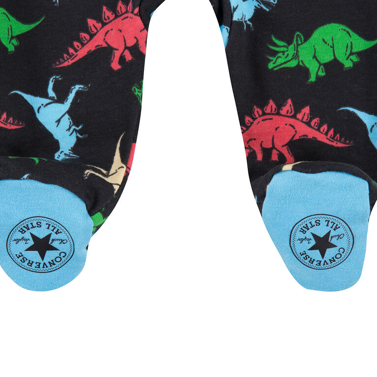 Converse Dino Footed Coverall - Canada R Us | Babies Black