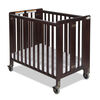 Foundations wood compact folding crib, antique cherry finish