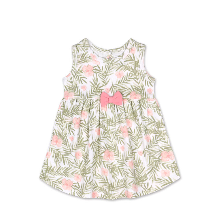 Robe manches courtes à imprimé floral vert Koala Baby, 3-6 Mois