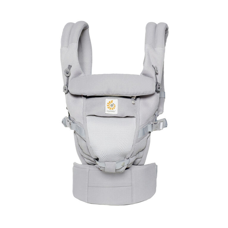 Porte-bébé adaptable Ergobaby à filet fraîcheur respirant et léger - gris perle.