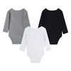 Nike 3 Pack Long Sleeve Bodysuit - Grey - 3 Months