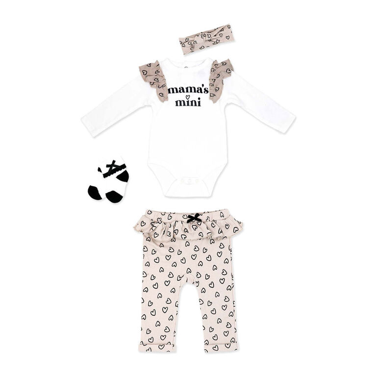 Baby Mode 4 Piece Legging Set: Mama's Mini 0-3M