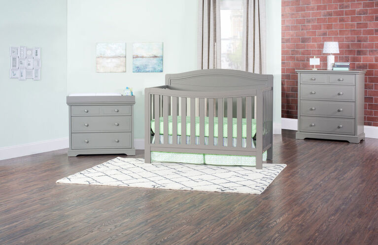 Child Craft Dresden 4-in-1 Convertible Crib - Cool Gray