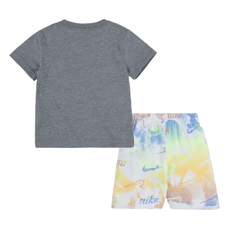 Nike  T-shirt and Short Set - Rainbow - Size 4T