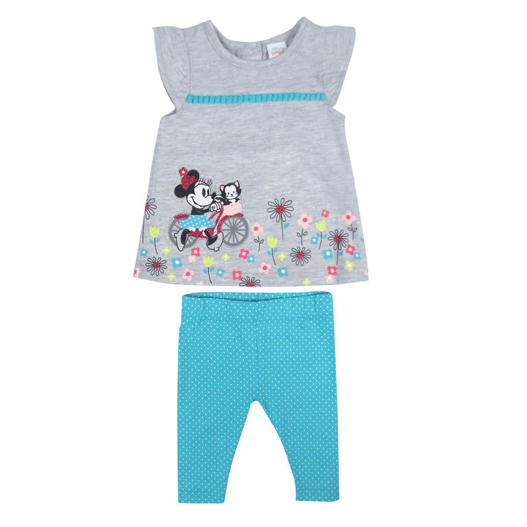 Disney Minnie Mouse 2-Piece Legging Set - Blue, 3 Months