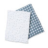 Lulujo - Cotton Muslin Swaddles 2 Pack - Stars + Gingham