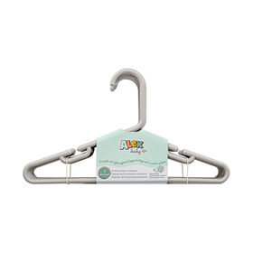 Grey Plastic Infant Hangers 10 Pack