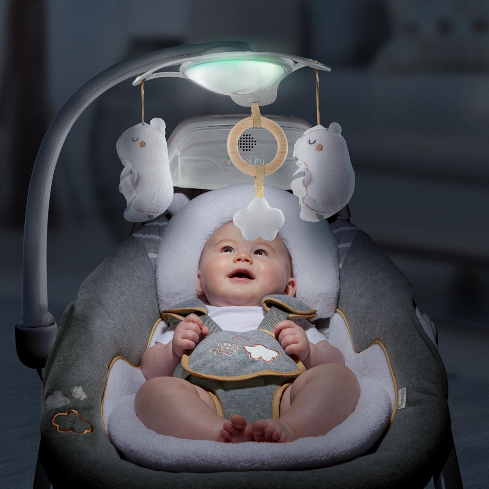 Ingenuity boutique collection swing outlet & rocker bella teddy
