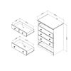 Summer Breeze 5-Drawer Chest Dresser- White Wash