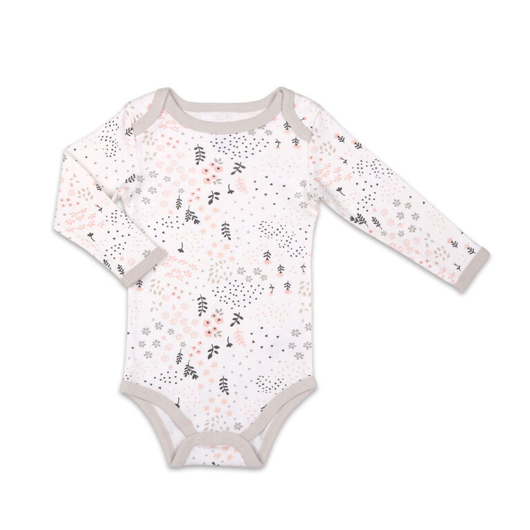 Ensemble combinaison et pantalon Koala Baby Dream Girl, imprim&eacute; floral avec pantalon gris - 12 Mois