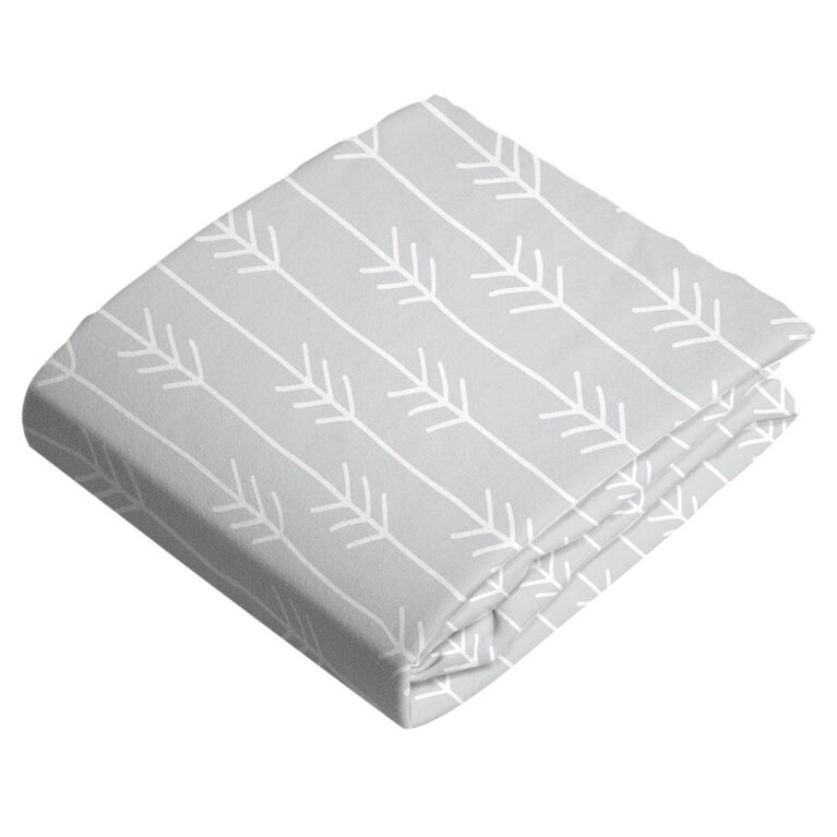 Kushies Couvre-mateias pour table à langer Flannel Flèches gris