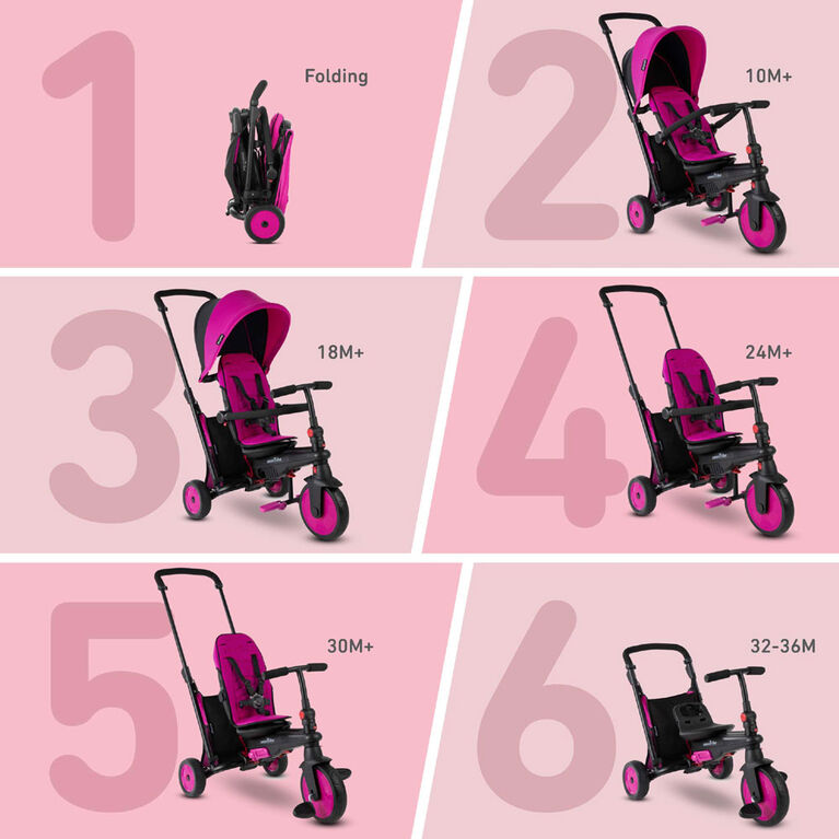 smarTrike STR3 - tricycle pliant bébé - Rose