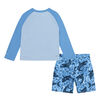 Hurley UPF 50+ Shark Frenzy Raglan Swim Set - Blue - Size - 24M