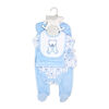 Rock a Bye Baby 5 Piece Ribbed Velour Set: Blue Bear