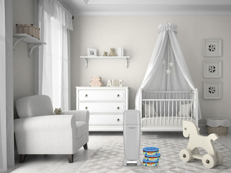 Poubelle à couches Diaper Genie Elite - Blanc Designer