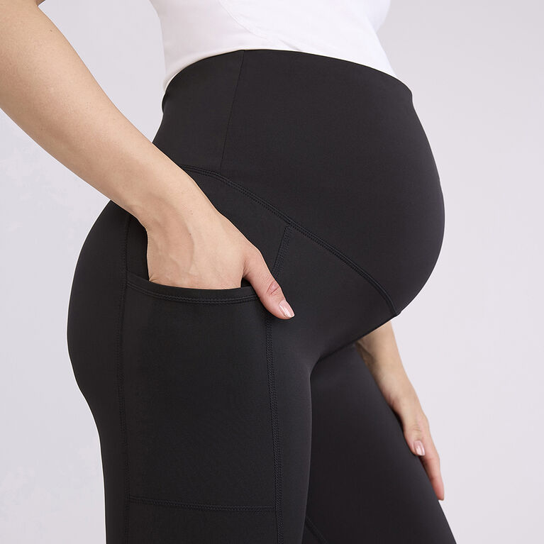 Motherhood - Over The Belly Active Pocket Legging - Black - S