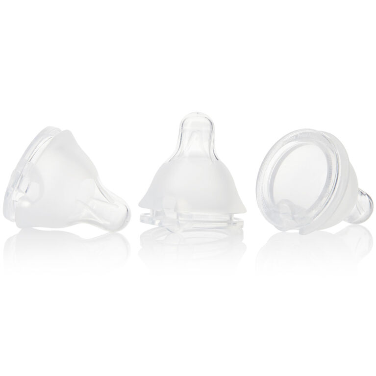 Evenflo Feeding Balance+ Standard Neck BPA-Free Silicone Medium Flow Nipples - 3 Months+, 2-Pack