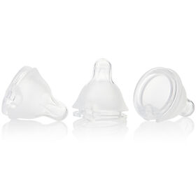 Evenflo Feeding Balance+ Standard Neck BPA-Free Silicone Fast Flow/X-Cut Nipples - 8 Months+, 2-Pack