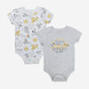 Disney Classic 2 Pack Bodysuit Set Grey 
