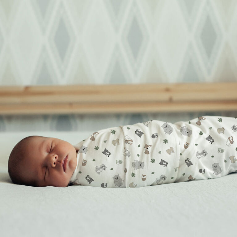 Lot de 4 couvertures en flanelle pour bébé Koala Woodland