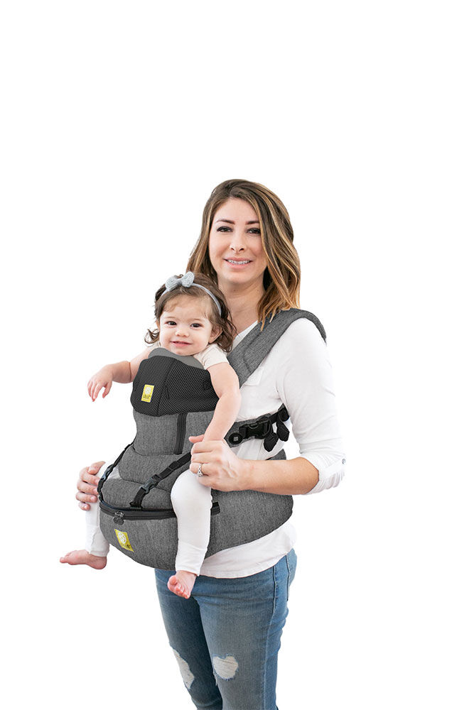 LILLEbaby SeatMe 3.0 All Seasons Carrier Heathered Grey Babies