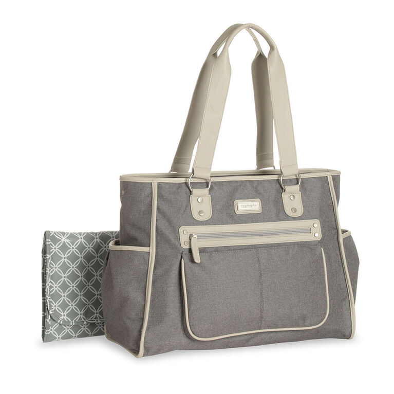 Carter's City Tote Diaper Bag Grey Textured | Babies R Us Canada