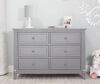 Sorelle Berkley 6-Drawer Dresser - Grey