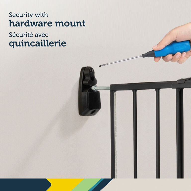 Safety 1st  Barrière en métal extensible Haut des escaliers - Noir