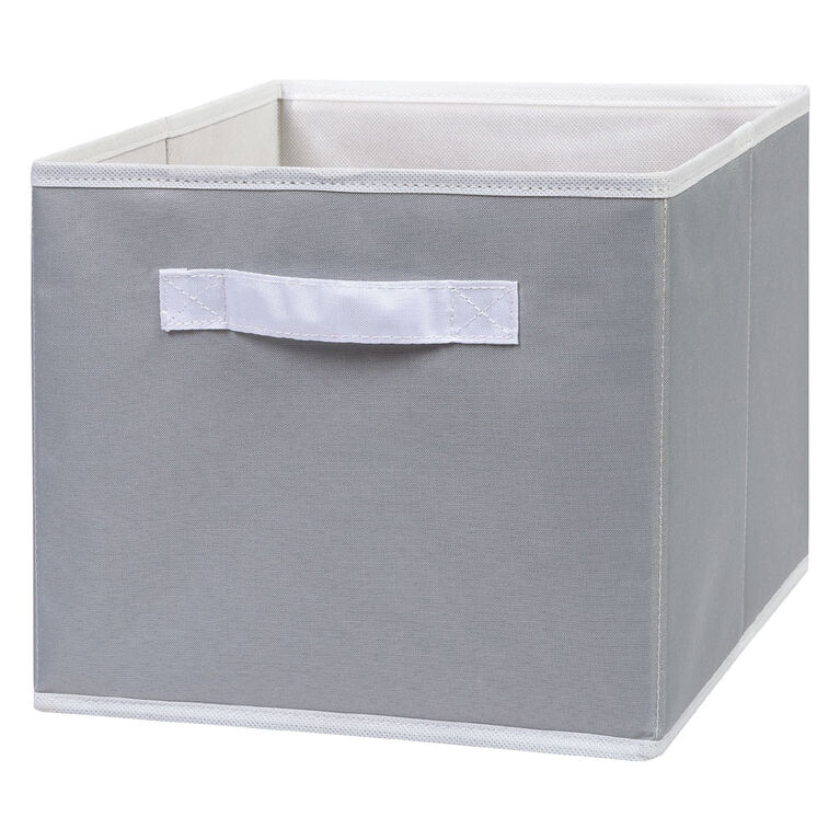 Gray Canvas Storage Bin