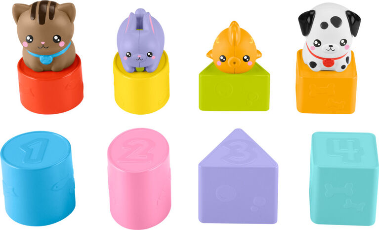Fisher-Price FP Pets Sort & Stow Pet Carrier Baby & Toddler Shape Sorting Toy, 8 Blocks