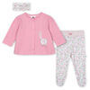 Just Born Baby Girls' 3-Piece Organic Take Me Home Set - Lil' Llama 0-3 months