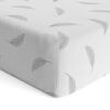 Kushies Flannel Crib Sheet - Grey Feather