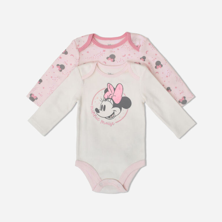 Disney Minnie Mouse 2Piece Bodysuit Set Pink