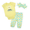 Sterling bébé Ensemble 3 pièces avec pieds : jaune soleil