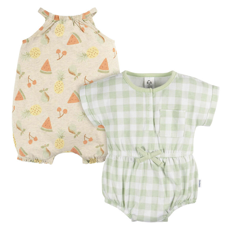 Gerber Childrenswear    Lot de 2 barboteuses  Fille  Fruit  