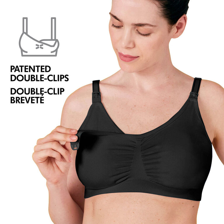 Soutien-gorge d'allaitement et d'expression 3 en 1 Medela - Respirant et léger pour un confort ultime lors de l'allaitement, de l'expression avec tire-lait électrique ou de l'expression dans le soutien-gorge, Noir Moyen