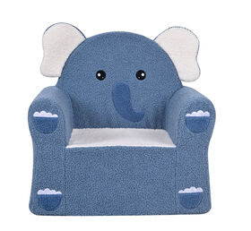 Little Loungers Fauteuil pour enfants en peluche - Éléphant