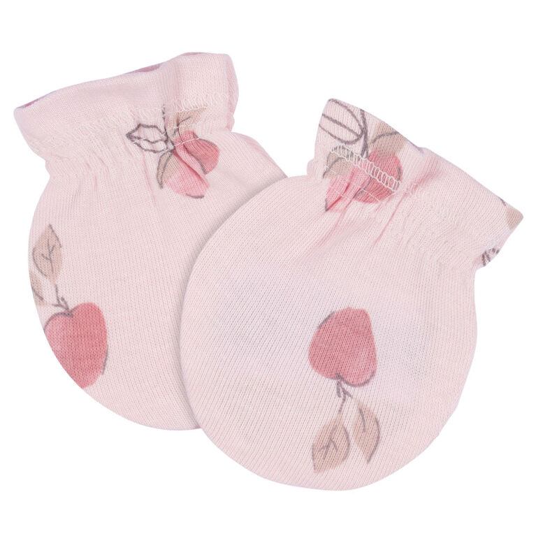 Gerber Childrenswear - Ensemble Bonnet + Mitaines 4 Pi&egrave;ces Appley Sweet - 0-6M