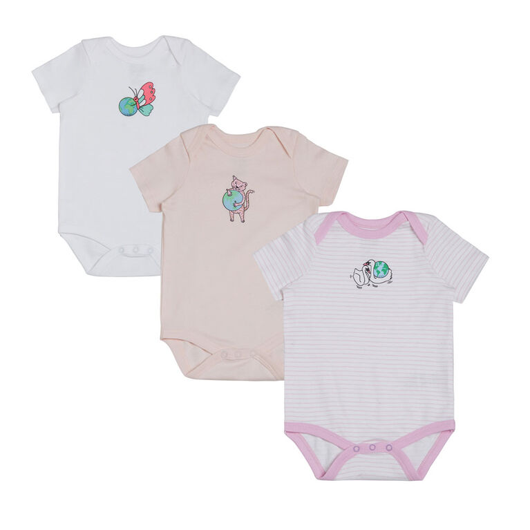 earth by art & eden Isla 3-Pack Bodysuit- 12 months