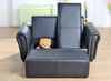 Causeuse noire avec banc