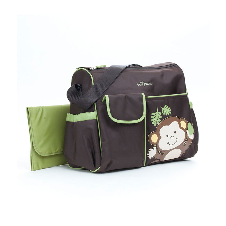 Baby Boom Monkey Duffle Diaper Bag - Brown/Green