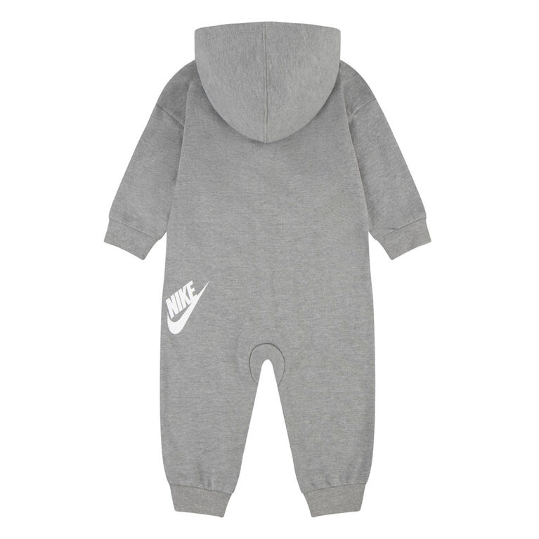 Nike Futura Hooded Coverall - Dark Grey Heather - Size 12 Months