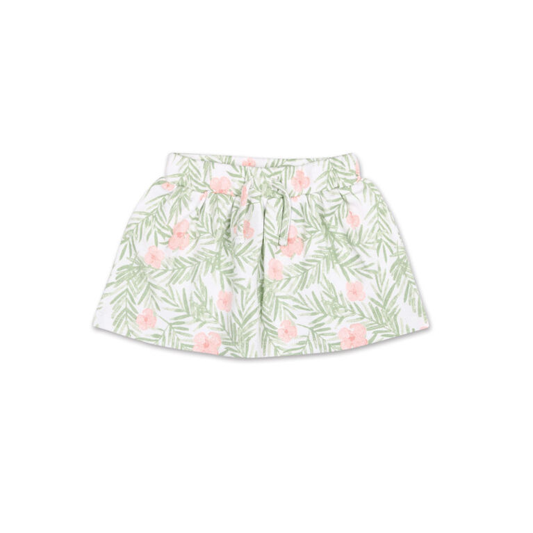 Ensemble 2 pièces Koala Baby Tropical pour fille - combinaison avec lapin et jupe à motif floral, 3-6 Mois