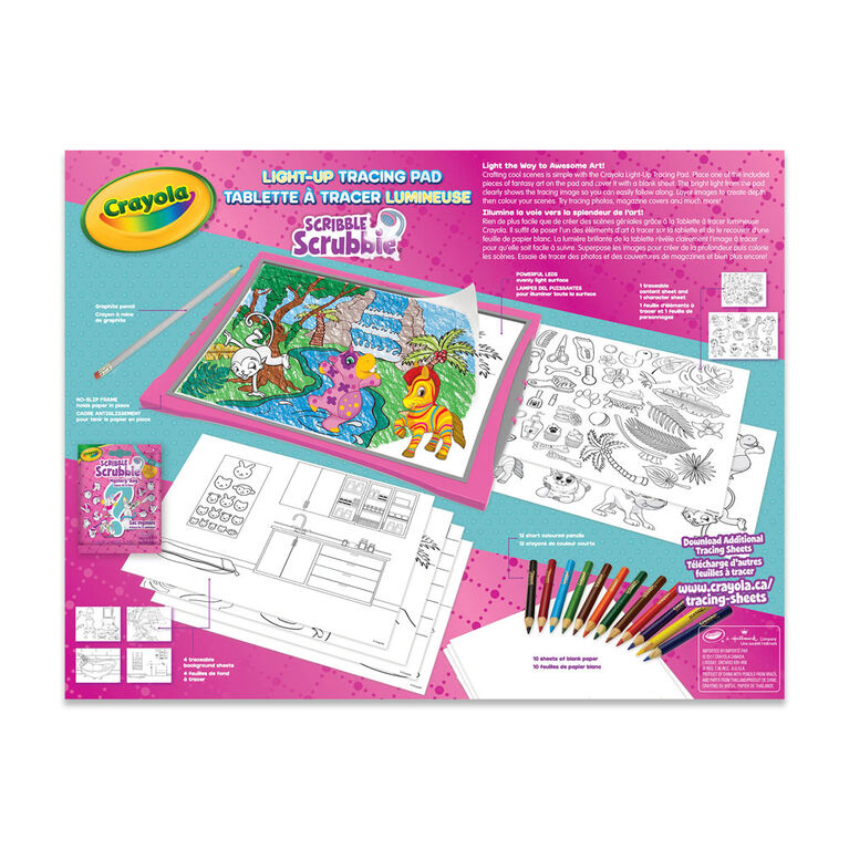 Tablette à tracer luminquer Animaux Scribble Scrubbie Crayola